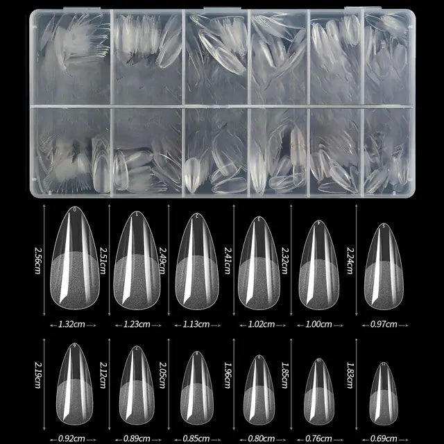 Medium Almond Soft Gel Nail Tips (600 Pcs Box)