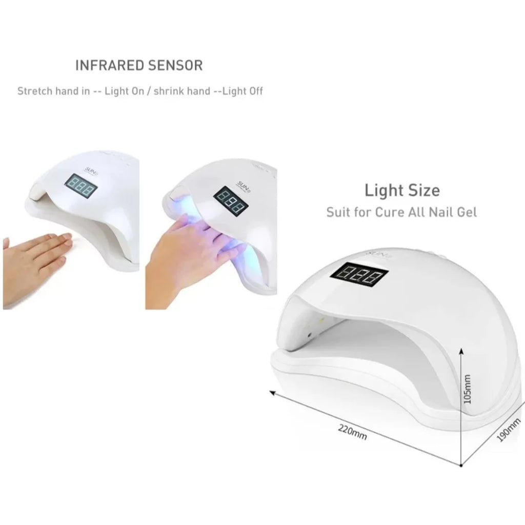 Sun5 UV LED Nail Lamp (With Infrared Sensor And Detachable Tray) (White 48W)