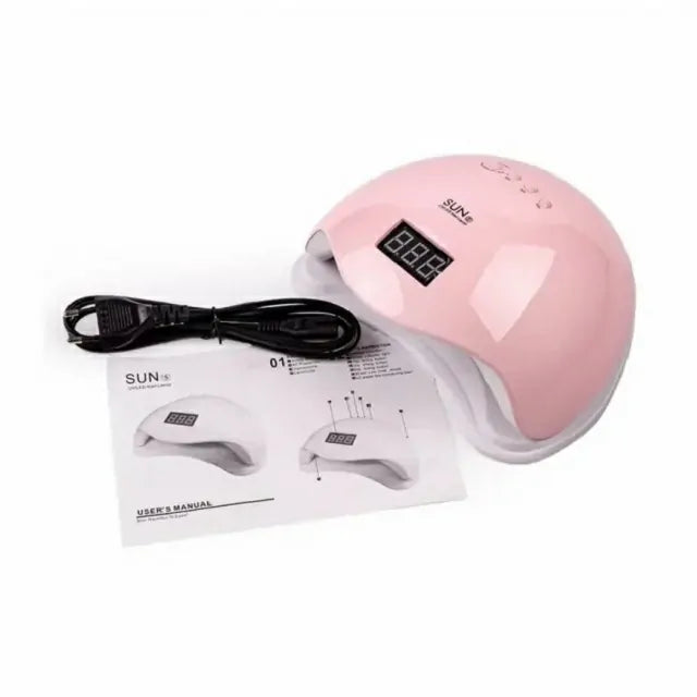 Sun5 UV LED Lamp With Infrared Sensor And Detachable Tray (Pink 48W)