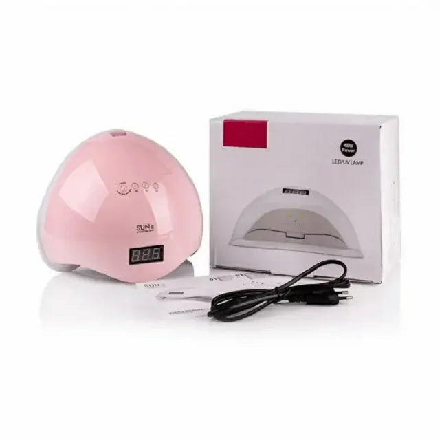 Sun5 UV LED Lamp With Infrared Sensor And Detachable Tray (Pink 48W)