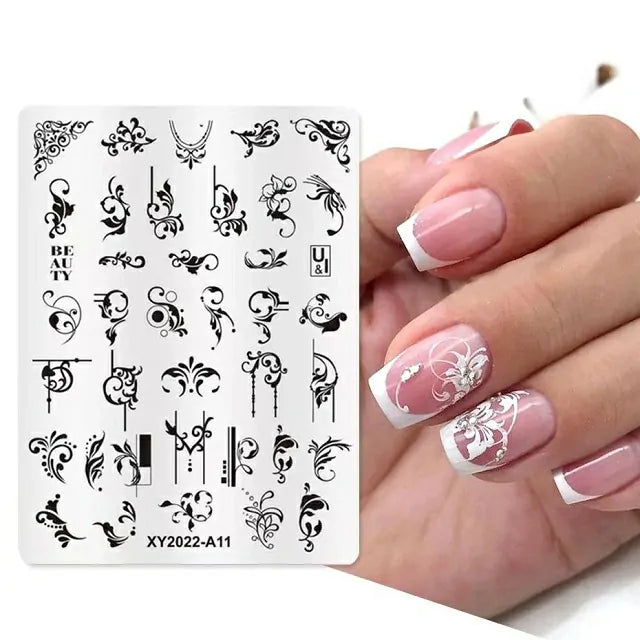 Swirls And Frames Nail Stamping Plate (XY2022-A11)