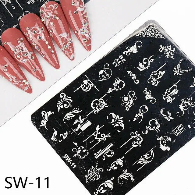 Swirls And Frames Nail Stamping Plate (XY2022-A11)
