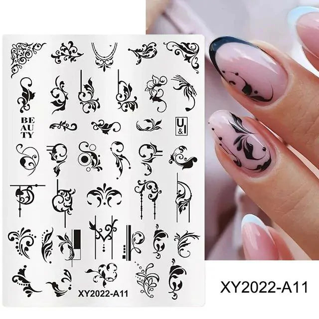 Swirls And Frames Nail Stamping Plate (XY2022-A11)