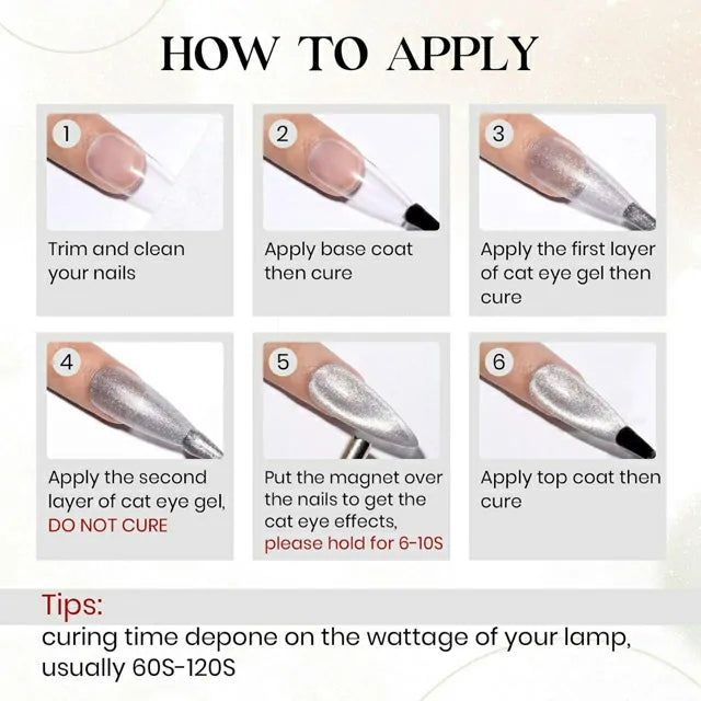 TFF Silver Spar Cat Eye Magnetic Gel Polish (7.5ml)