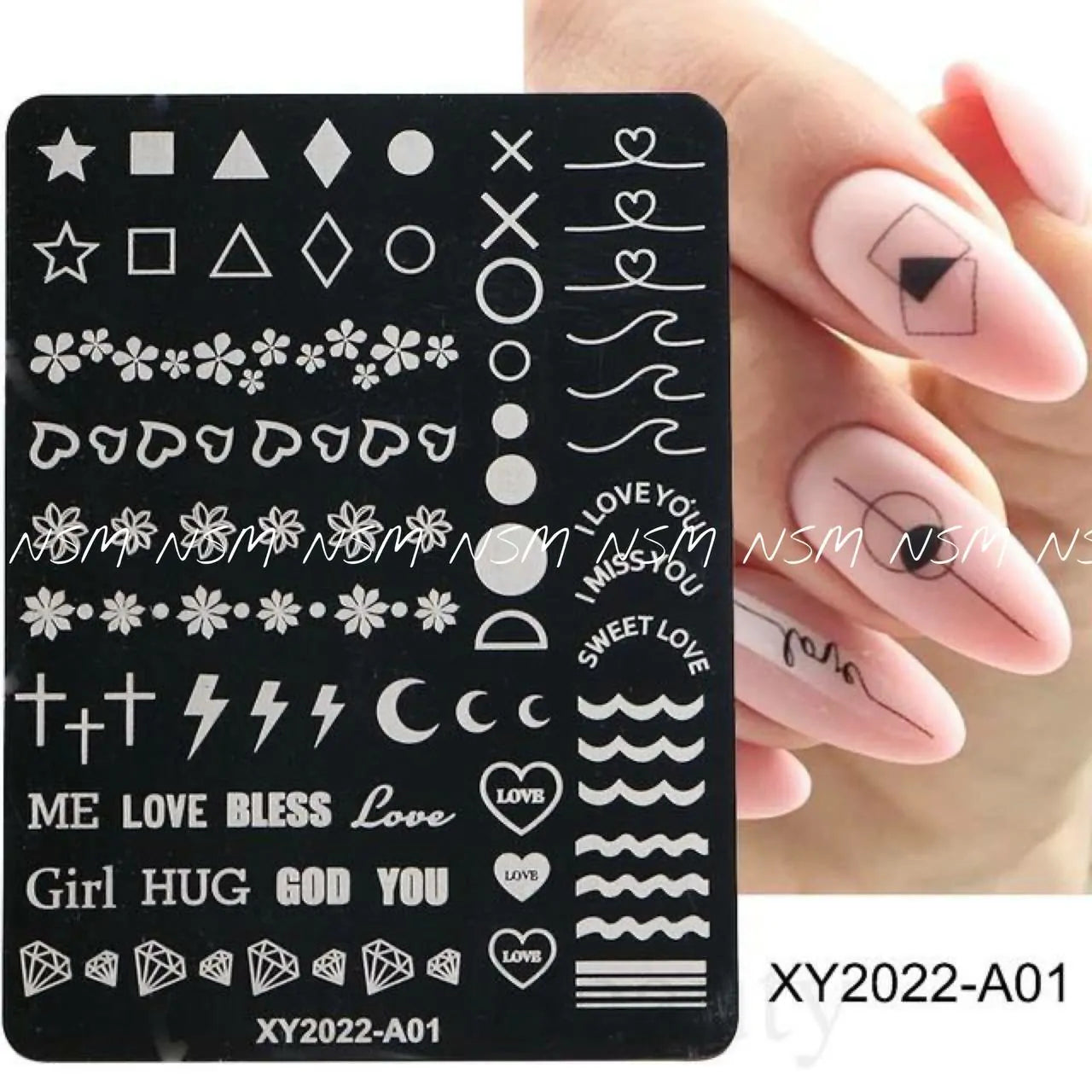 Text And Shapes Stamping Plate (XY2022-A01)