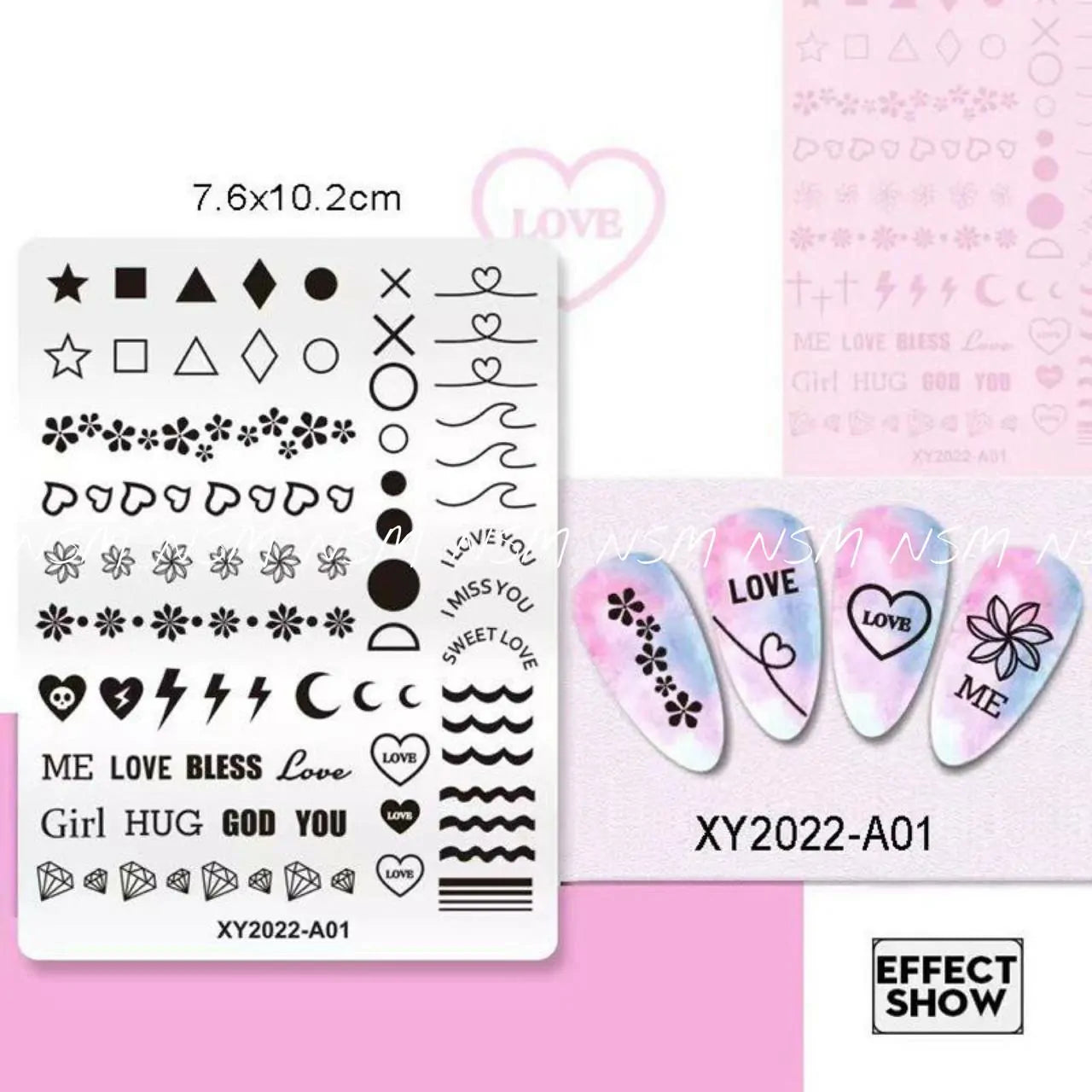 Text And Shapes Stamping Plate (XY2022-A01)