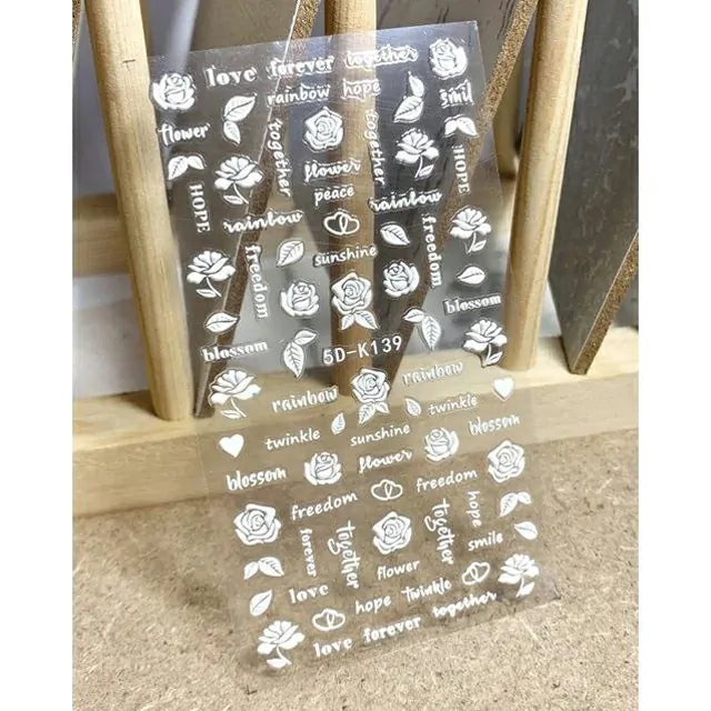 Texts And Roses 5D Sticker Sheets (5D-K139)