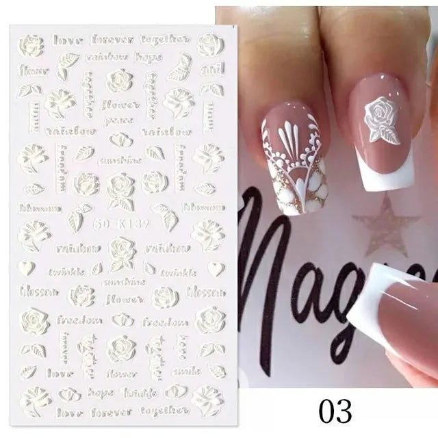 Texts And Roses 5D Sticker Sheets (5D-K139)