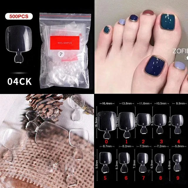 Toe Nail Tips (Pack Of 500 Pcs)