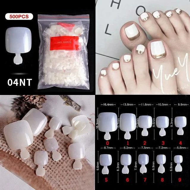Toe Nail Tips (Pack Of 500 Pcs)