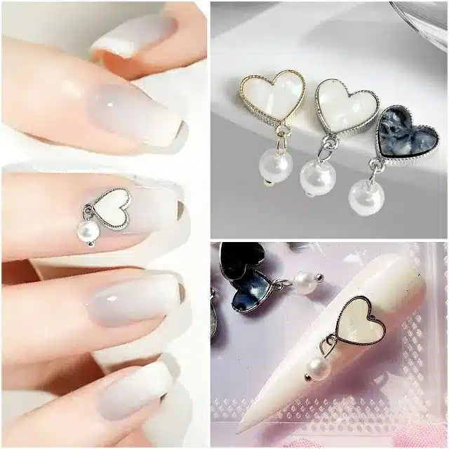 Valentines Special Shell Heart Charms (Pack Of 16 Pcs)