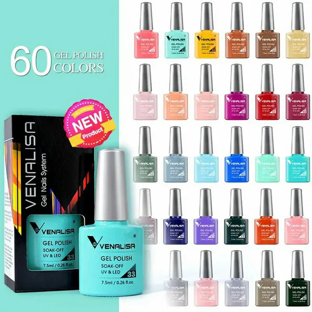 Venalisa 60 Colors Gel Nail Polish Kit VIP2