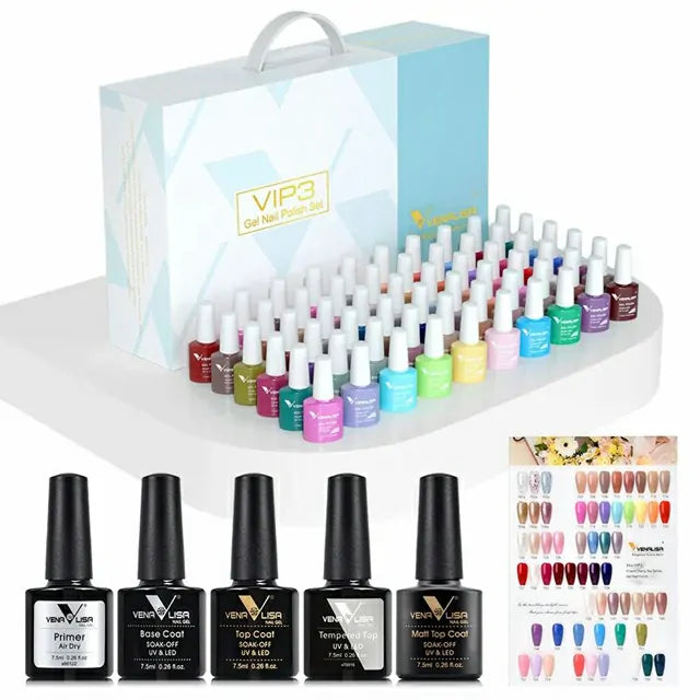 Venalisa 60 Colors Gel Nail Polish Kit VIP3
