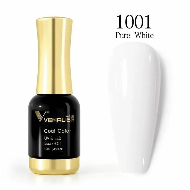 Venalisa Color Coat Pure White Gel Polish (12ml)