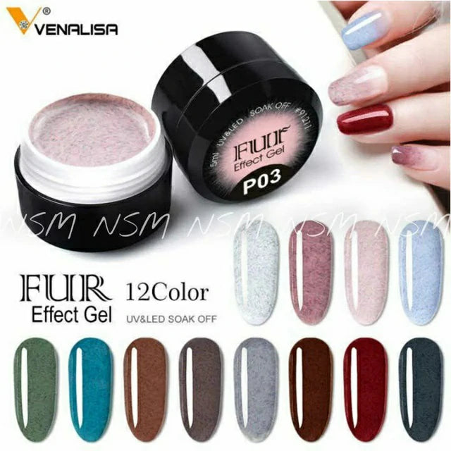 Venalisa Fur Effect Gel Pots (Set of 12)