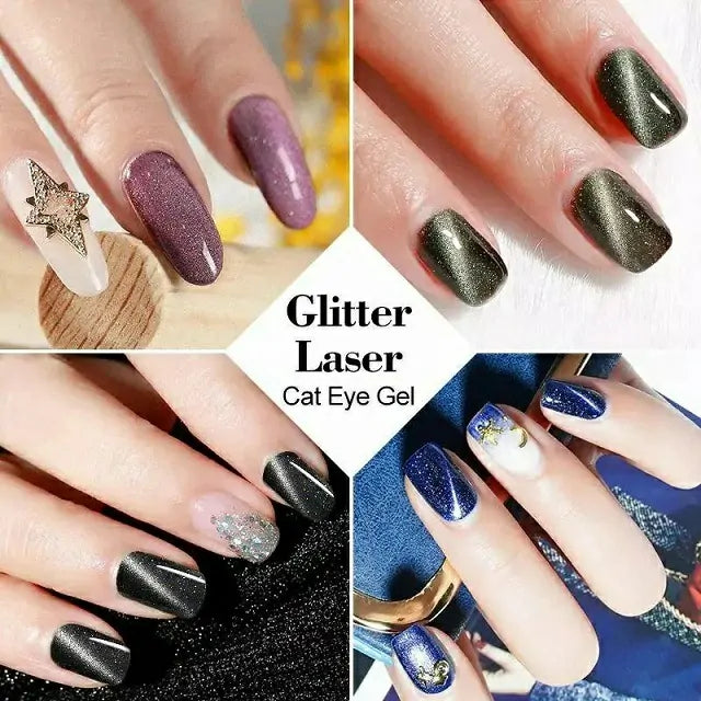Venalisa Glitter Laser Cat Eye Gel Pots (Set of 12)