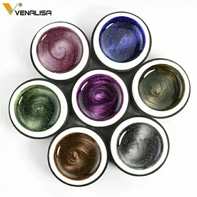 Venalisa Glitter Laser Cat Eye Gel Pots (Set of 12)
