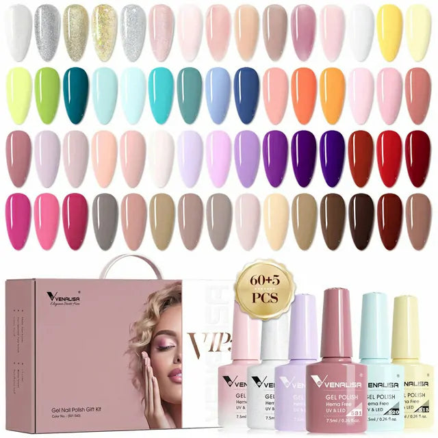 Venalisa Hema Free 60 Colors Gel Nail Polish Kit VIP5