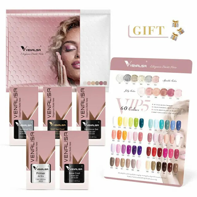 Venalisa Hema Free 60 Colors Gel Nail Polish Kit VIP5