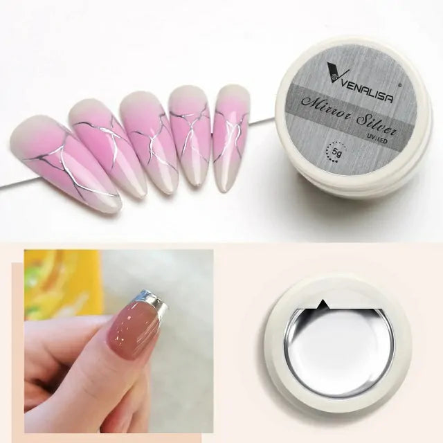 Venalisa Mirror Silver And Gold Gel Pots (5gm)