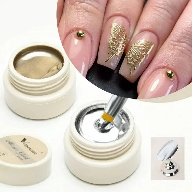 Venalisa Mirror Silver And Gold Gel Pots (5gm)