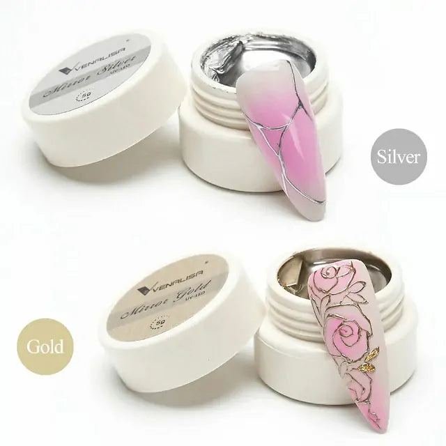 Venalisa Mirror Silver And Gold Gel Pots (5gm)