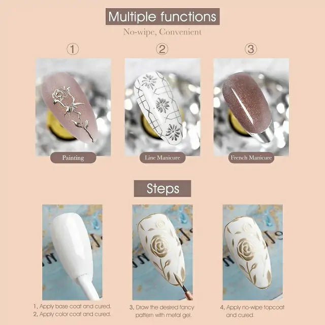 Venalisa Mirror Silver And Gold Gel Pots (5gm)