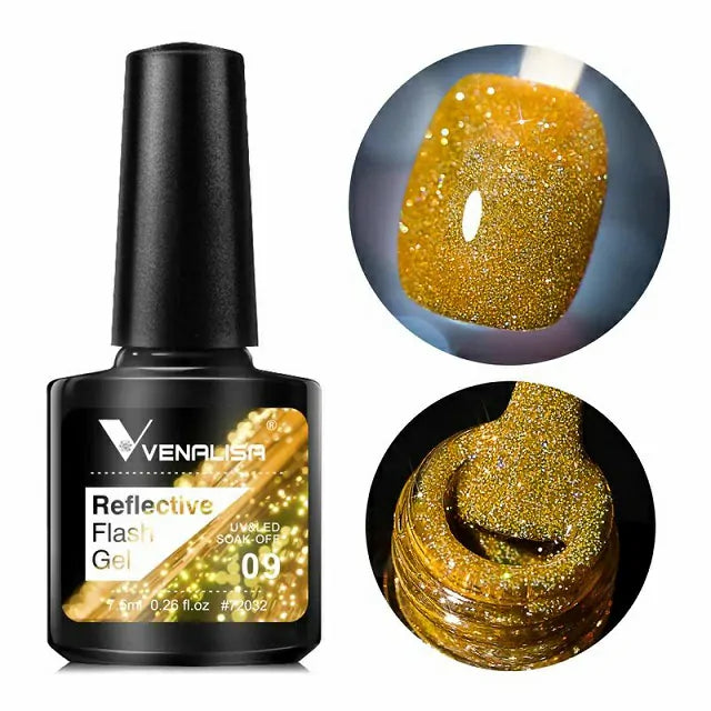 Venalisa Reflective Neon Disco Gel Nail Polish (BD09) (7.5ml)