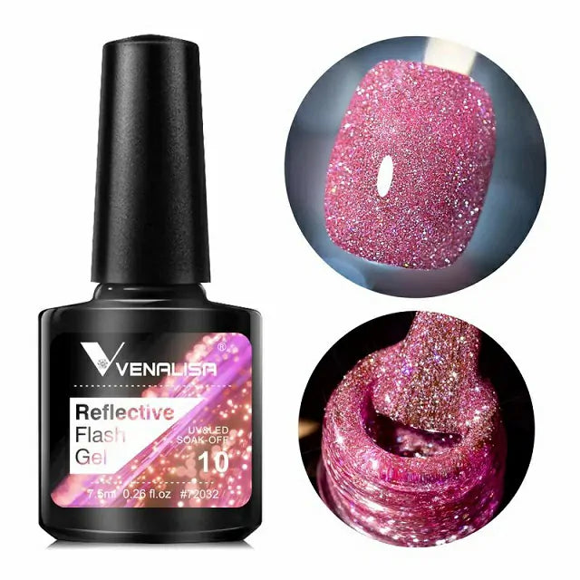 Venalisa Reflective Neon Disco Gel Nail Polish (BD10) (7.5ml)
