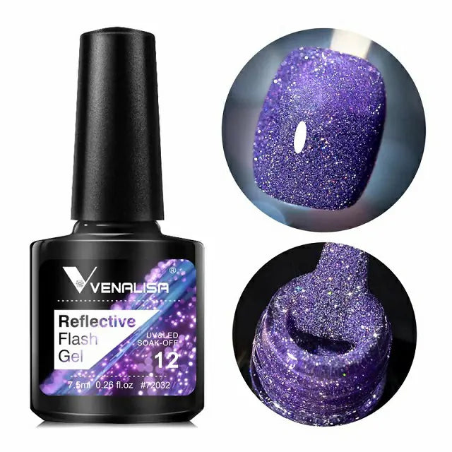 Venalisa Reflective Neon Disco Gel Nail Polish (BD12) (7.5ml)