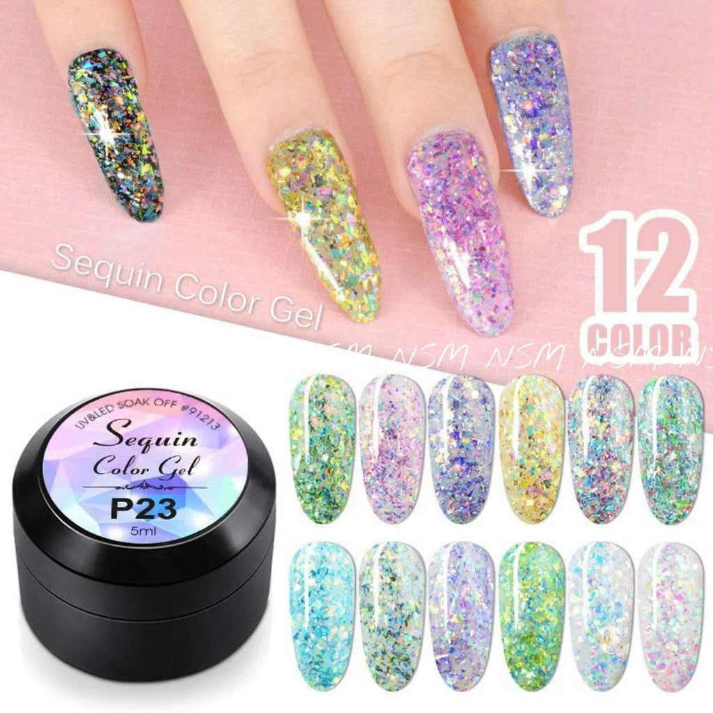Venalisa Sequin Gel Pots (Set of 12)