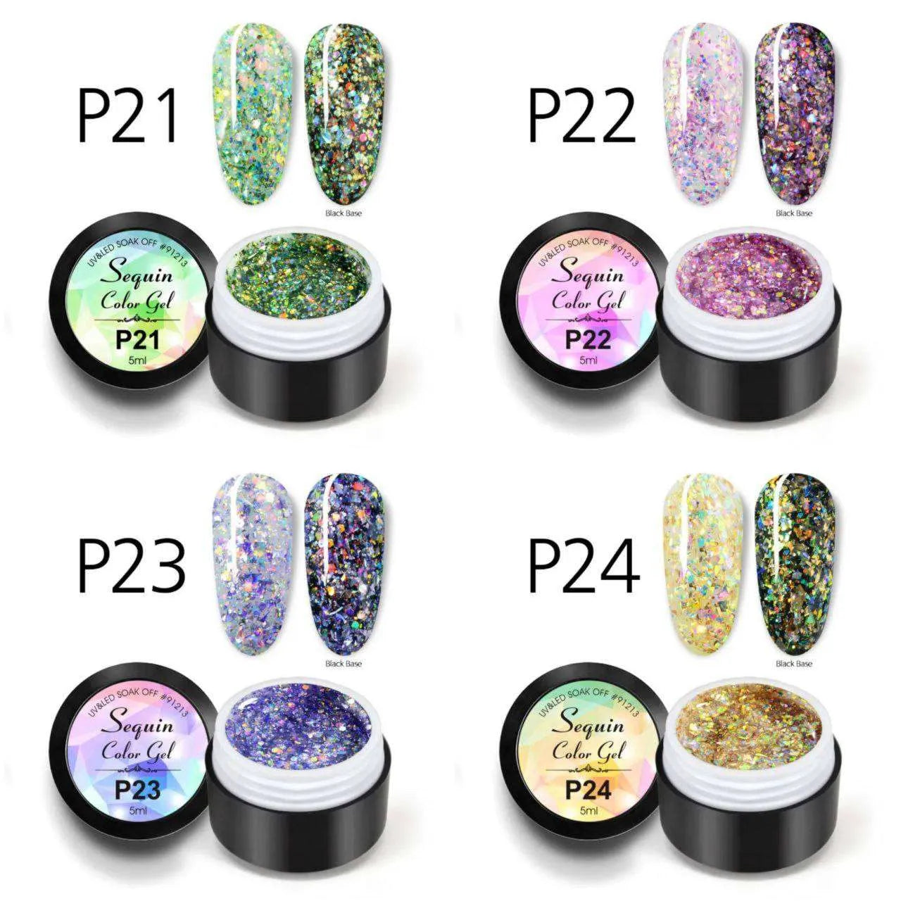 Venalisa Sequin Gel Pots (Set of 12)
