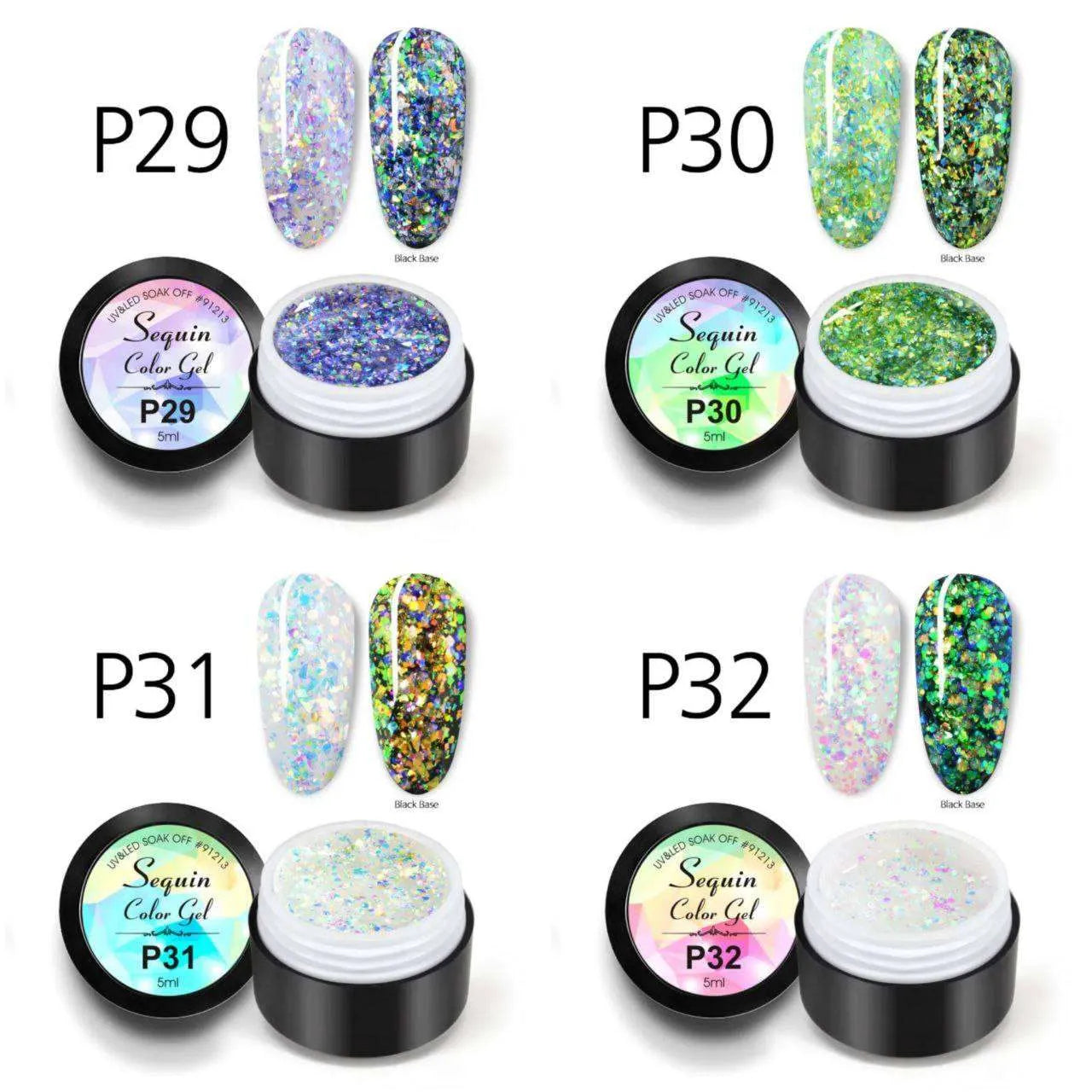 Venalisa Sequin Gel Pots (Set of 12)