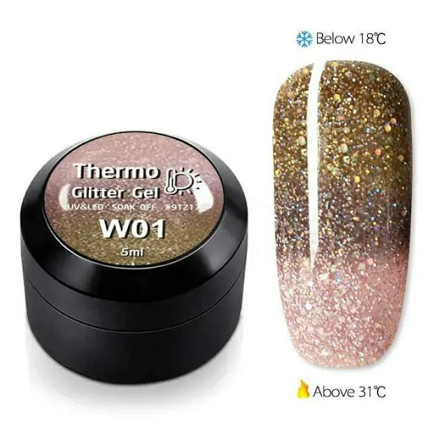 Venalisa Thermo Glitter Gel Pots (Set Of 12)