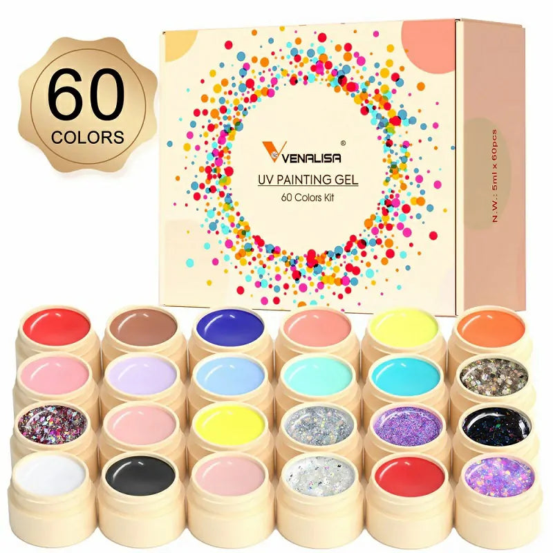 Venalisa UV Painting Gel (60 Colors Kit)