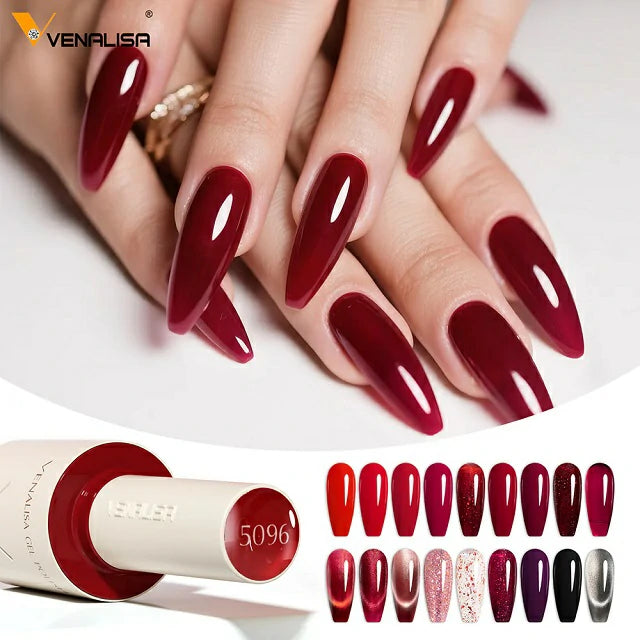 Venalisa V6 Hema Free Gel Polish Set - 22 Pcs with Color Card (Ruby Kiss)