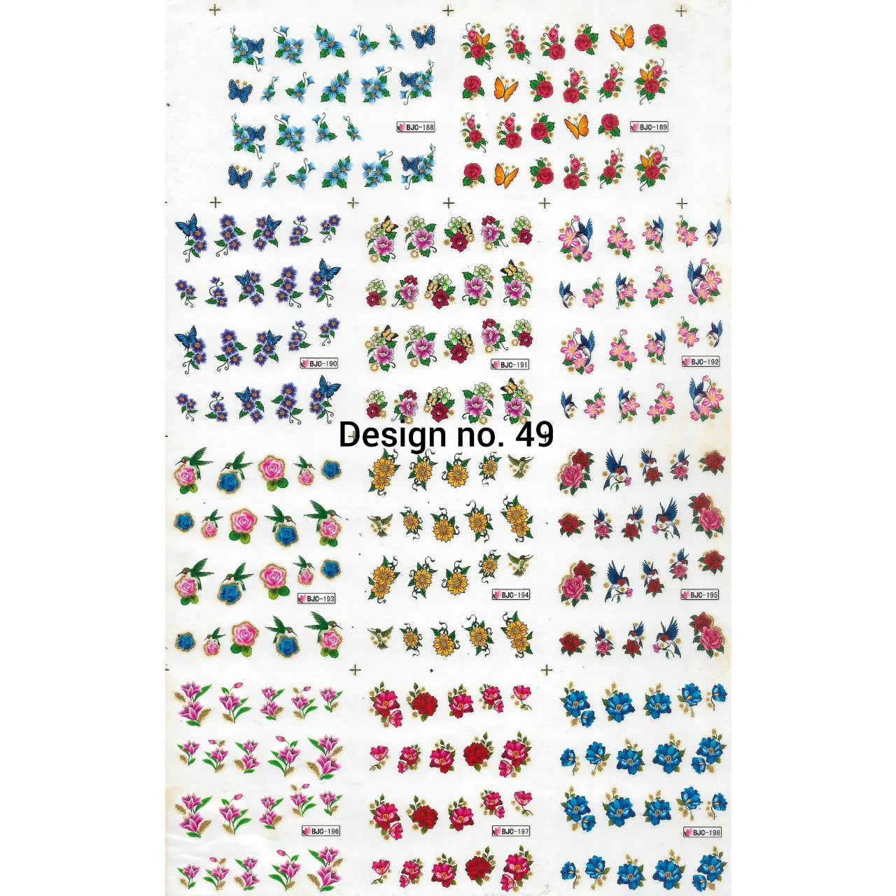 Water Decals Multi Print Sheet No 49 (11 Prints)