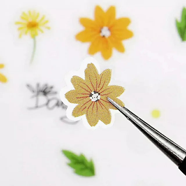 White Daisy Flowers Sticker Sheets (1236)