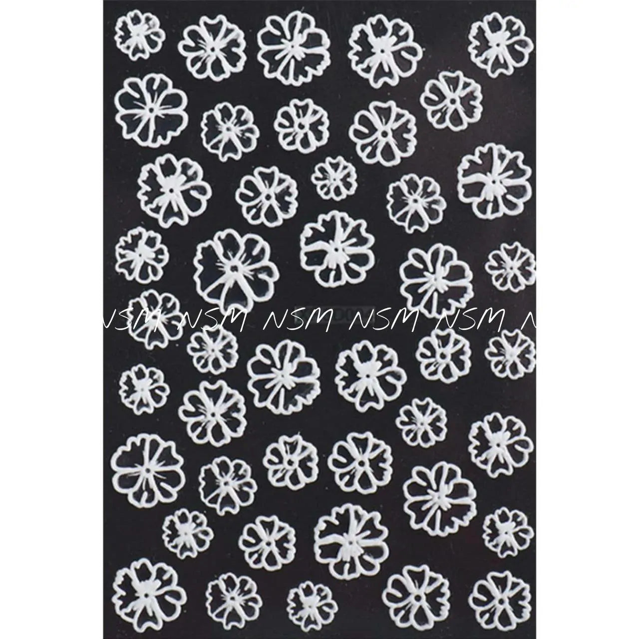 White Flowers 5D Sticker Sheets (XF-5D004)
