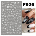 Valentines Special White Hearts Love Sticker Sheet (F926)