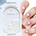 White Heart Nail Art Charms