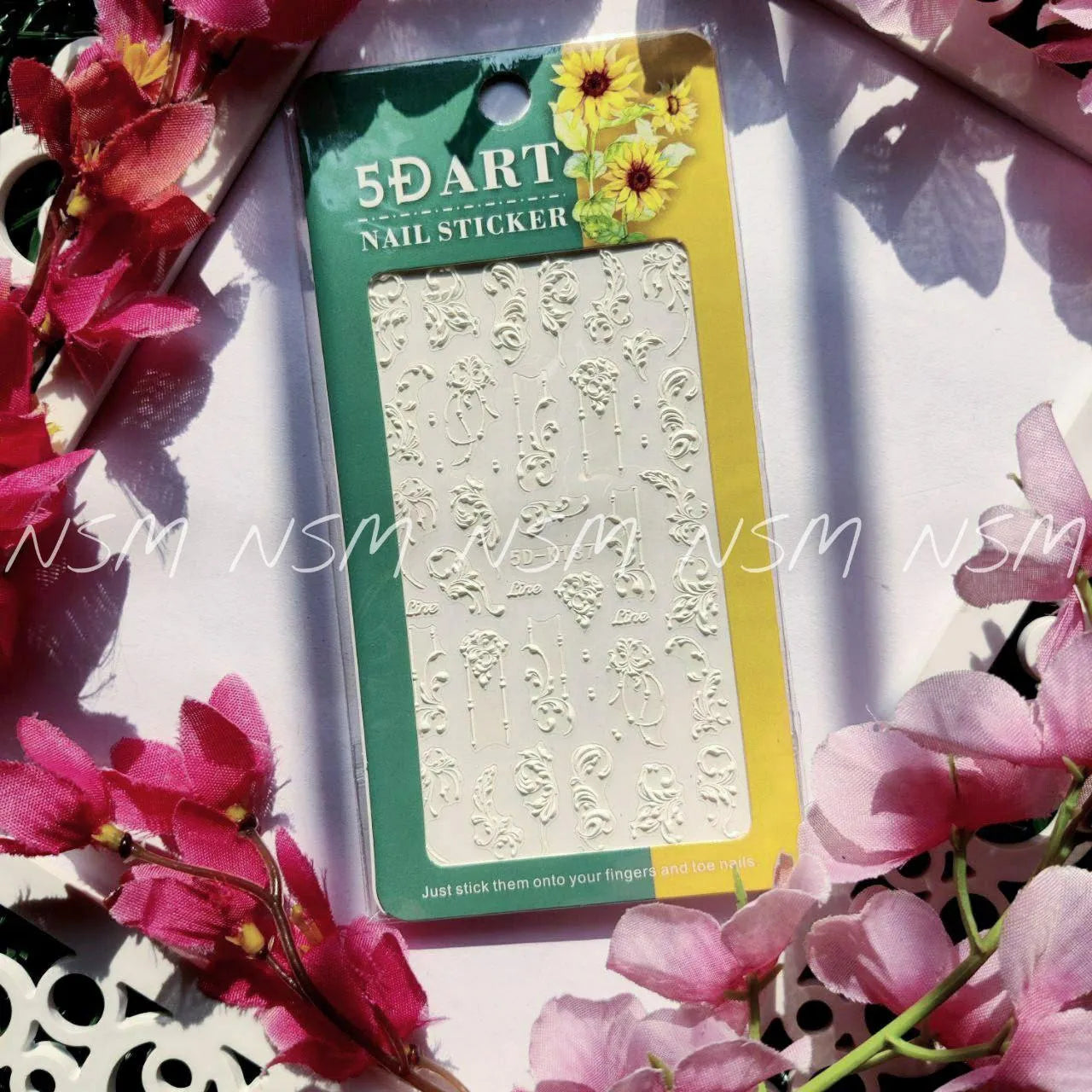 White Swirls 5D Stickers Sheets (5D-K137)