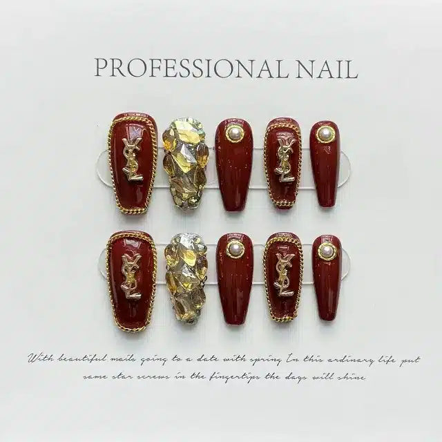 YSL Nail Charms (Pack Of 2 Pcs)