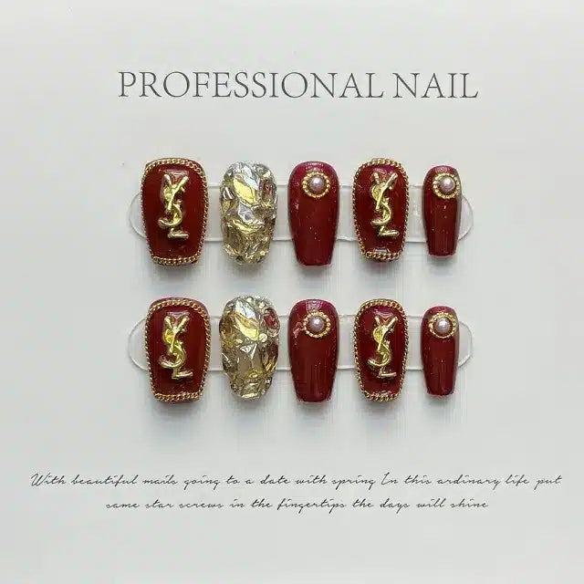 YSL Nail Charms (Pack Of 2 Pcs)