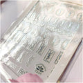 Yevs Saint Lauren Gold And Silver Brand Nail Art Sticker Sheets