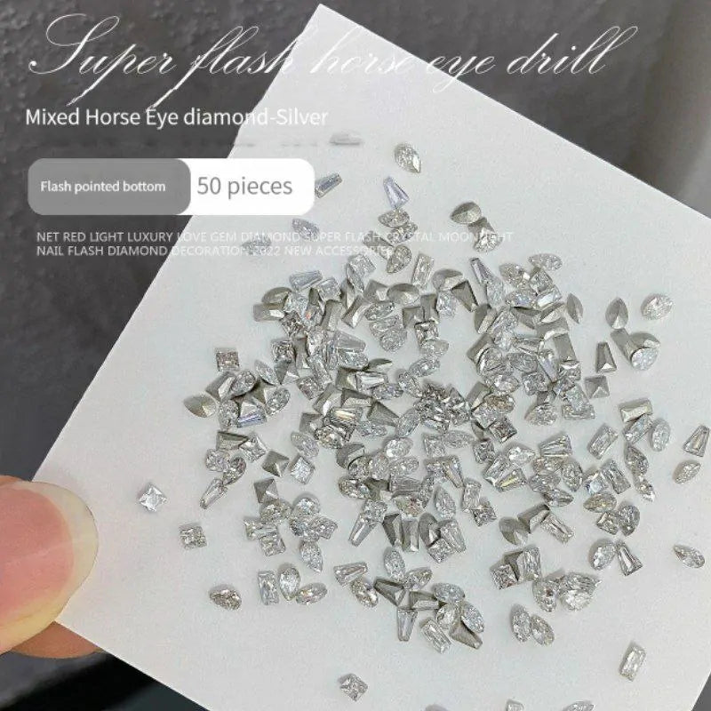 Zircon Nail Art Stones (Random Mixed Shapes)