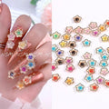 Multicolour Flowers Nail Charms