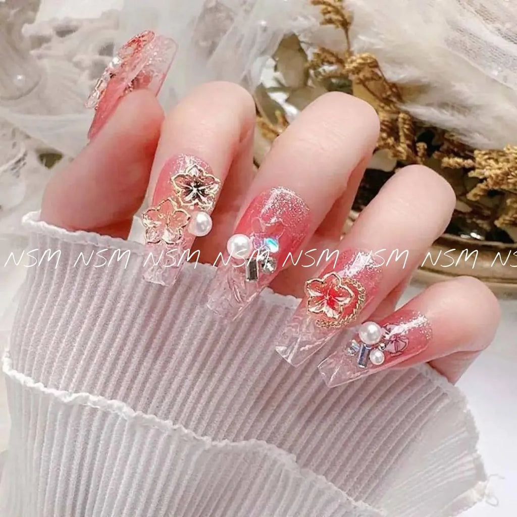 Multicolour Flowers Nail Charms