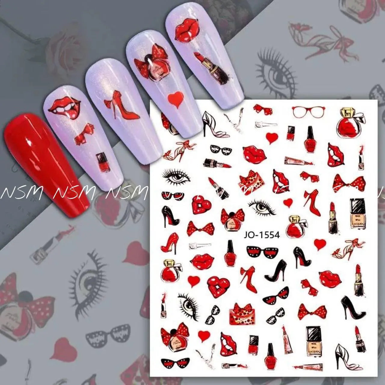 Girly Accessories Valentines Special Sticker Sheets (JO-1554)