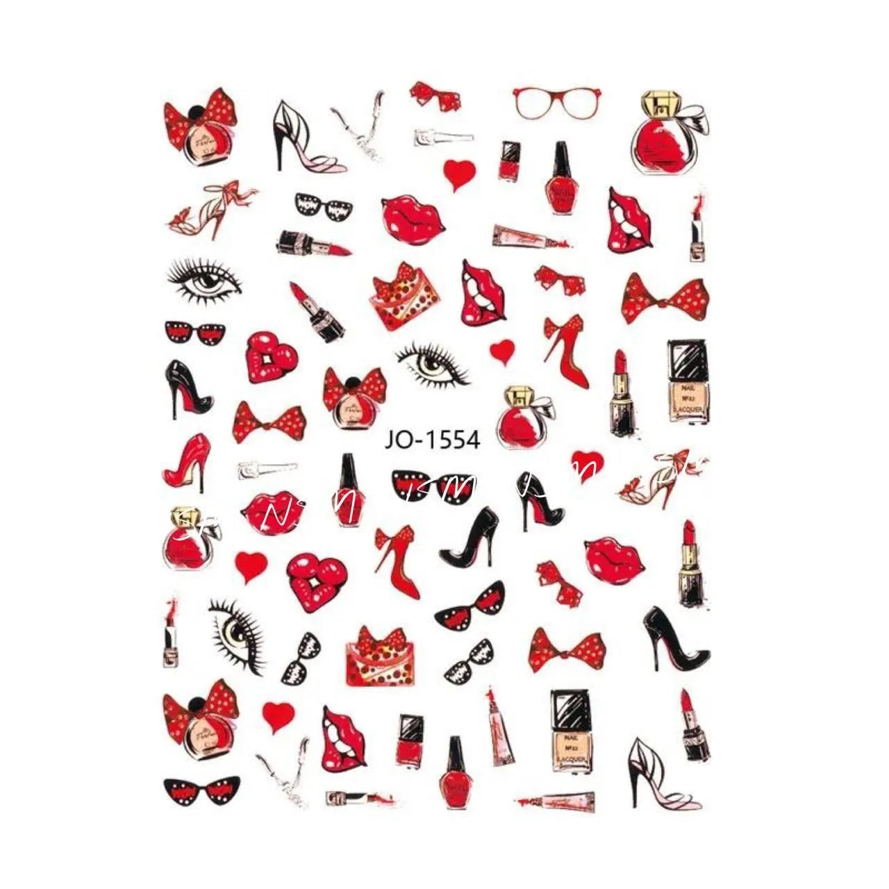 Girly Accessories Valentines Special Sticker Sheets (JO-1554)